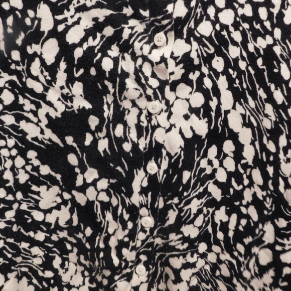 Button Up Cardigan Black and White Sweater Small - Picture 2 of 9